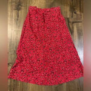 High waisted skirt with print